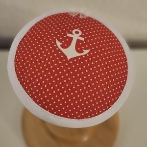 Ahoy! Anchor Polk a dot fascinator